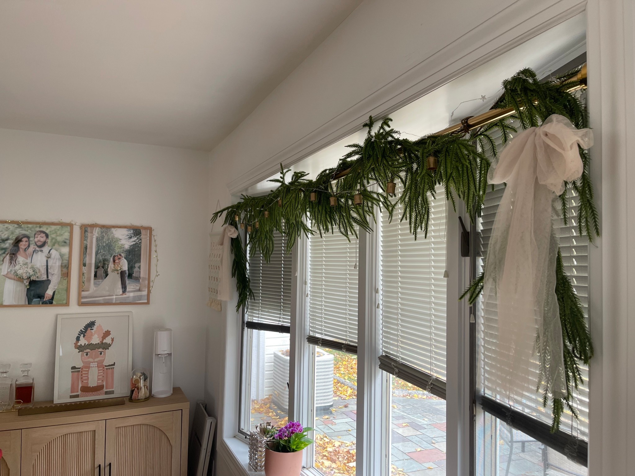 Window garland shower curtain hack in action!

#LTKHome #LTKHoliday