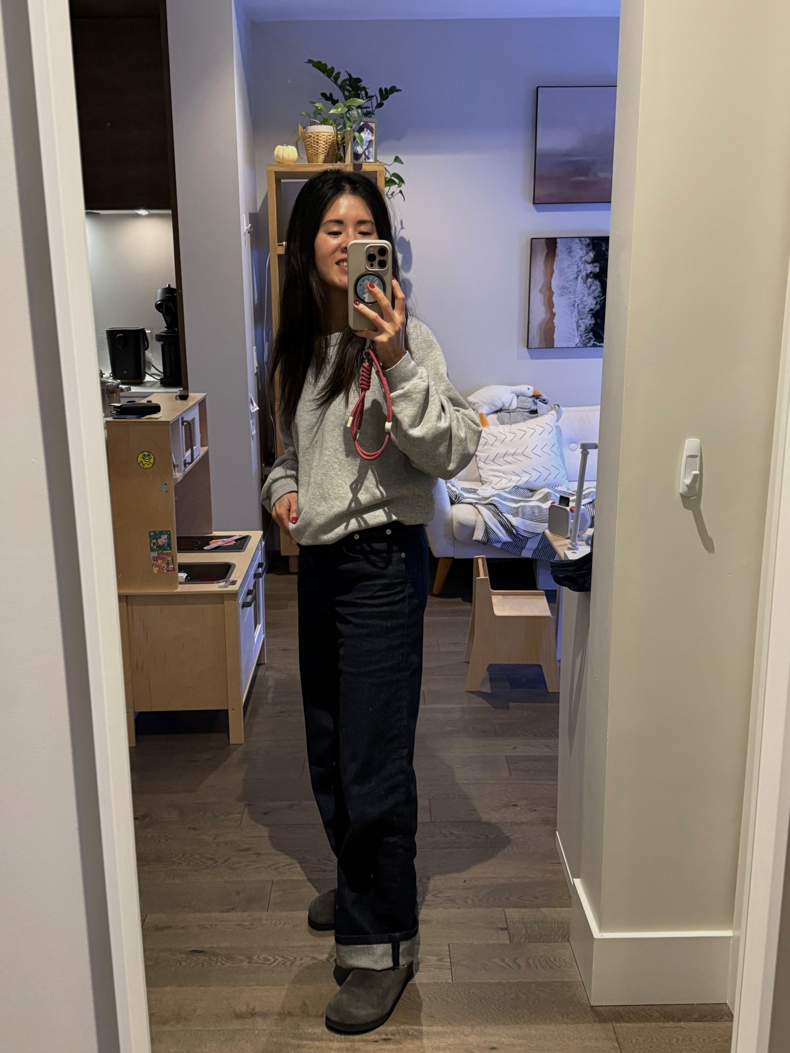 Gap sweatshirt: regular length xs. 
Everlane jeans. Runs slightly large so I didn’t need to size up for room. 
Common Project clogs. Runs small  

#LTKpetite #LTKfall #LTKcanada