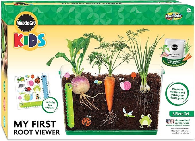Miracle GRO My First Root Viewer- Decorate & Plant Your Own Garden - Science Kit for Kids - Soil ... | Amazon (US)