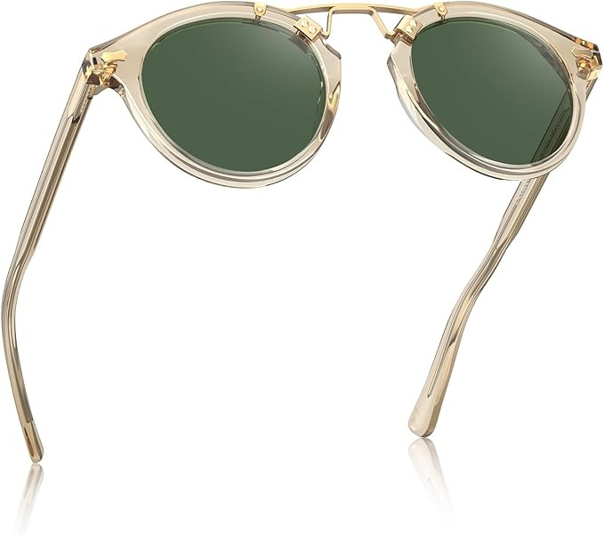 CARFIA Double Bridge Acetate Polarized Sunglasses for Men UV Protection, Retro Cool Male Eyewears... | Amazon (US)