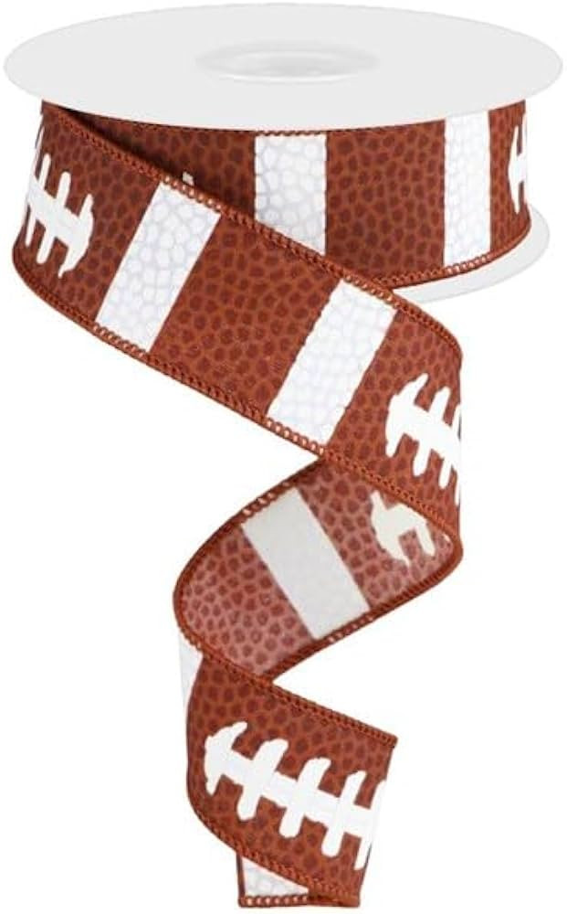 Craig Bachman 1.5" Football Laces Ribbon (10 Yard) Sports Craft Floral Arrangement Gift Wrapping ... | Amazon (US)