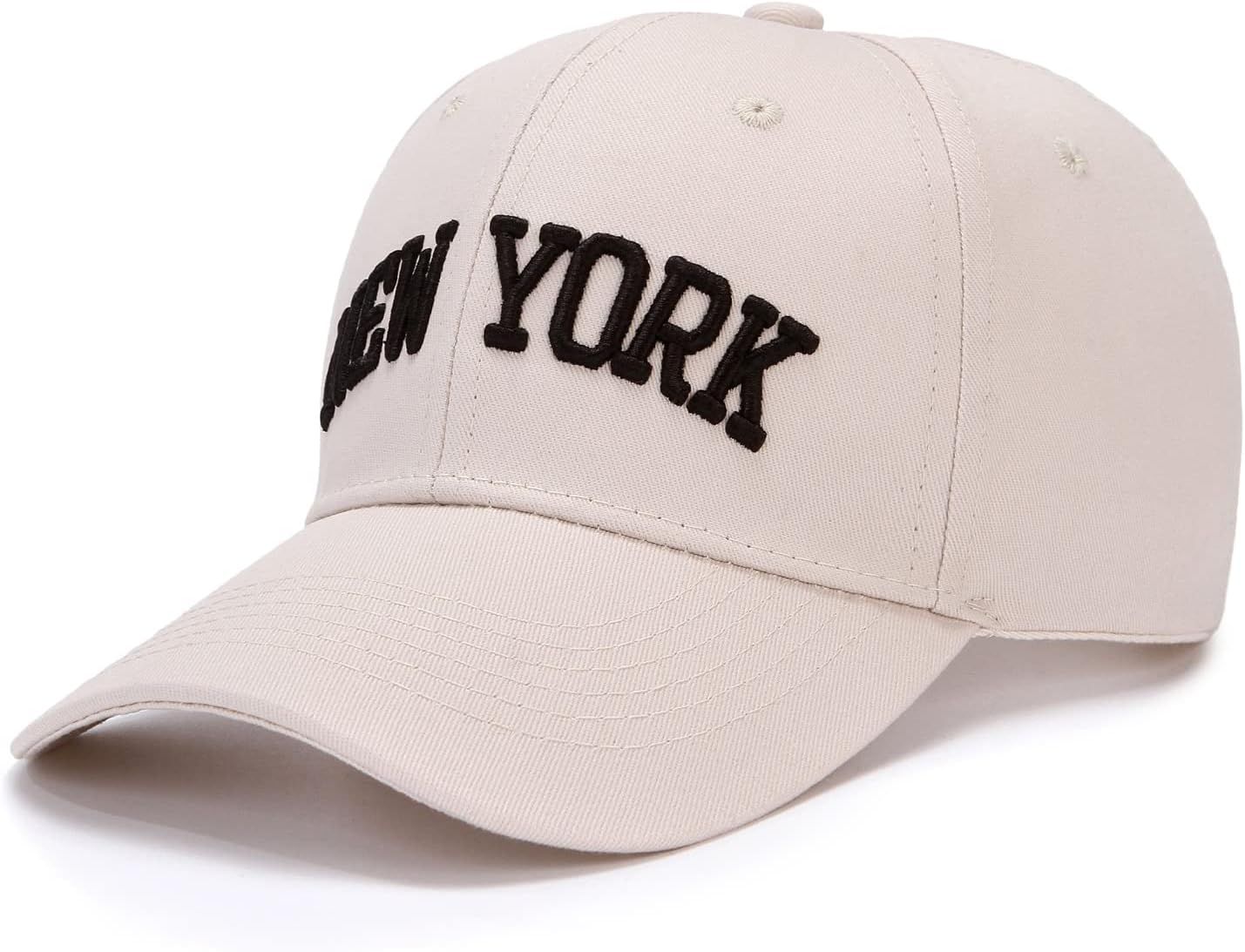 WODXCOR Classic Baseball Cap New York Embroidery 100% Cotton Adjustable Dad Hat Men and Women | Amazon (US)