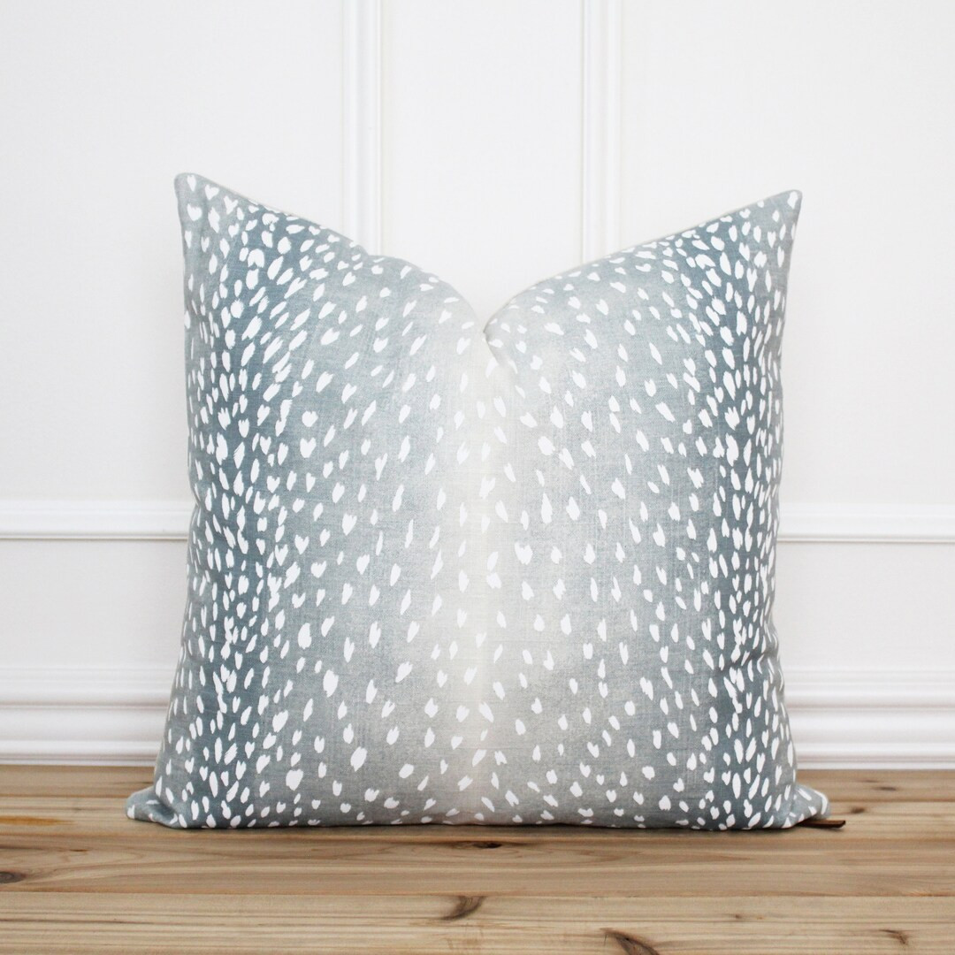 Antelope Pillow Cover Aqua • Animal Print Pillow Cover • 20 X 20 Pillow • Designer Pillow ... | Etsy (US)