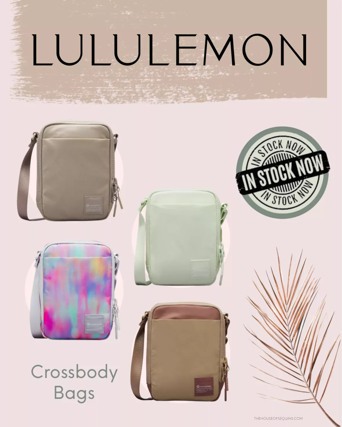 Lululemon Easy Access Crossbody Bag 1.5L - Pink/Khaki
