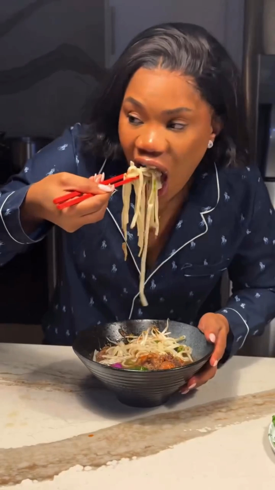 It’s been so cold and snowy out, and the world feels so incredibly heavy. I needed something warm and comforting, and this oxtail pho did exactly that. 

Ingredients

For the broth
	•	3–4 lbs oxtail
	•	1 large onion, halved
	•	1 piece fresh ginger (about 4 inches), halved
	•	1 pho spice bag (store-bought)
	•	10–12 cups water
	•	Fish sauce, to taste
	•	Salt, to taste
	•	Rock sugar or sugar, to taste

For serving
	•	Rice noodles
	•	Fresh cilantro
	•	Thai basil
	•	Scallions
	•	Bean sprouts
	•	Lime wedges
	•	Sriracha 
 

Recipe
Parboil the oxtail for 10 minutes, then drain and rinse. Char the onion and ginger, and spices until deeply browned.
Add oxtail, onion, ginger, pho spice bag, fish sauce, rock sugar, beef paste and water to a crockpot and pressure cook about 90 minutes. 
Cook rice noodles according to package instructions.
Assemble bowls with noodles, oxtail, hot broth, and all the toppings. Enjoy! 



#LTKstorytime #LTKmomlife #LTKdayinmylife