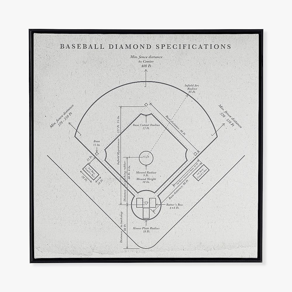 Baseball Vintage Framed Sports Art | Pottery Barn Teen
