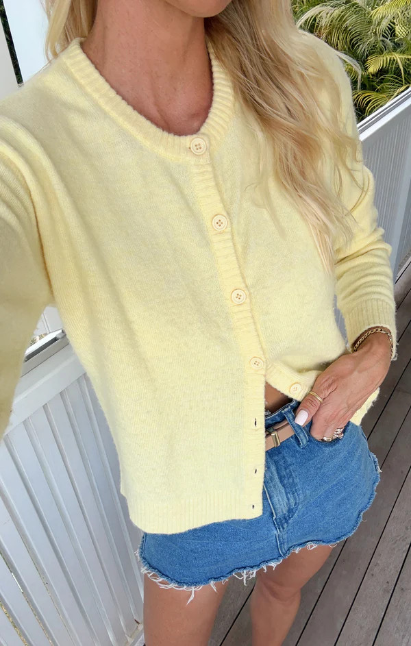Throw on Cardigan ~ Pale Yellow Knit | Show Me Your Mumu