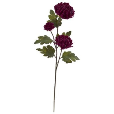 Nearly Natural 29-In. Chrysanthemum Artificial Flower, Set of 12 - Cream | Macy's