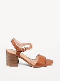 Strappy Block Heel Sandals | Old Navy (US)