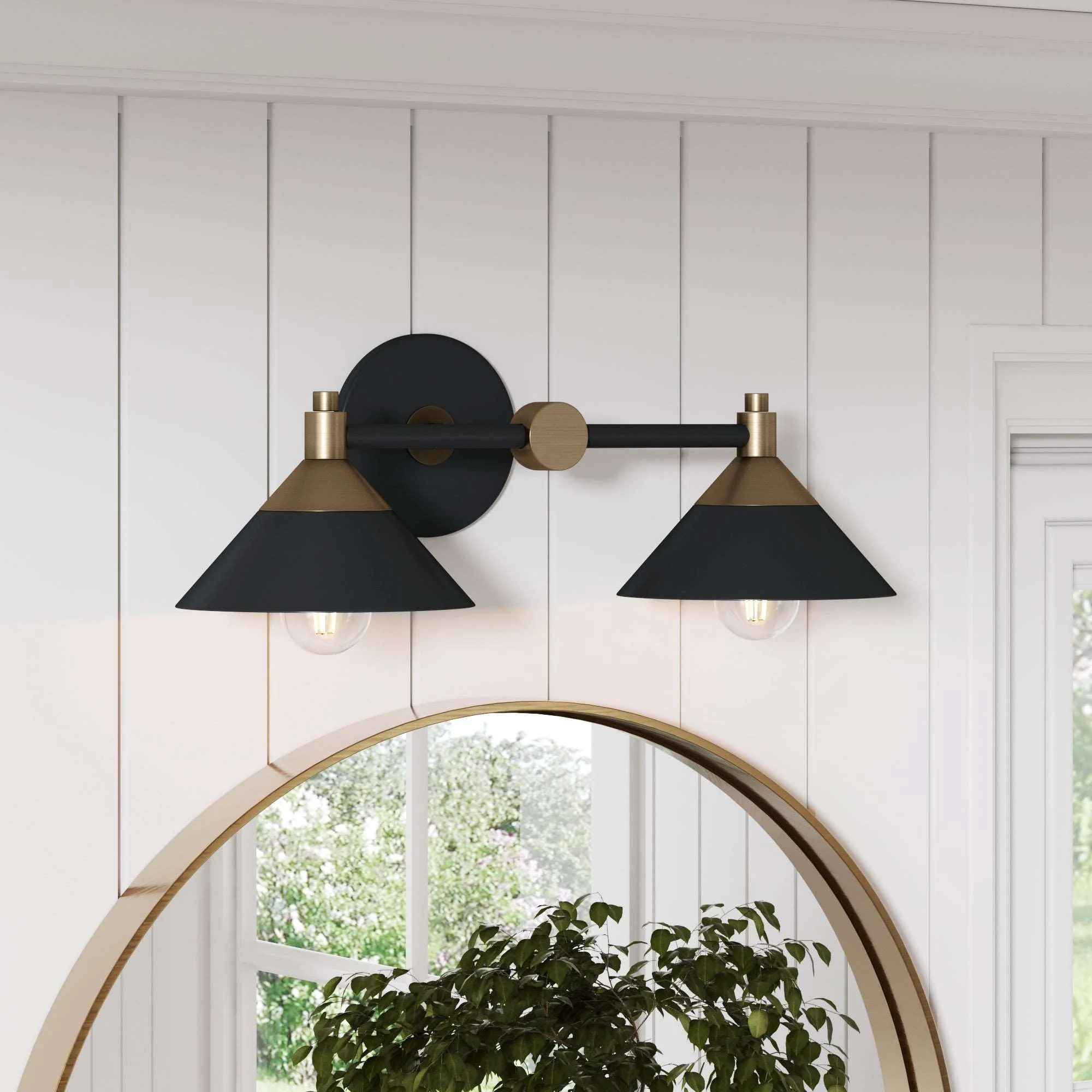 Metal Bathroom Vanity Light Black | Nathan James