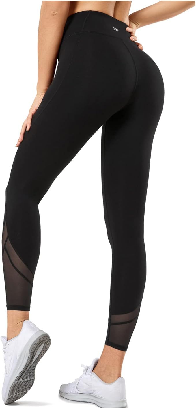 Yvette Workout Leggings for Women, High Waist Buttery Soft Non See-Through Workout Running Tights | Amazon (US)