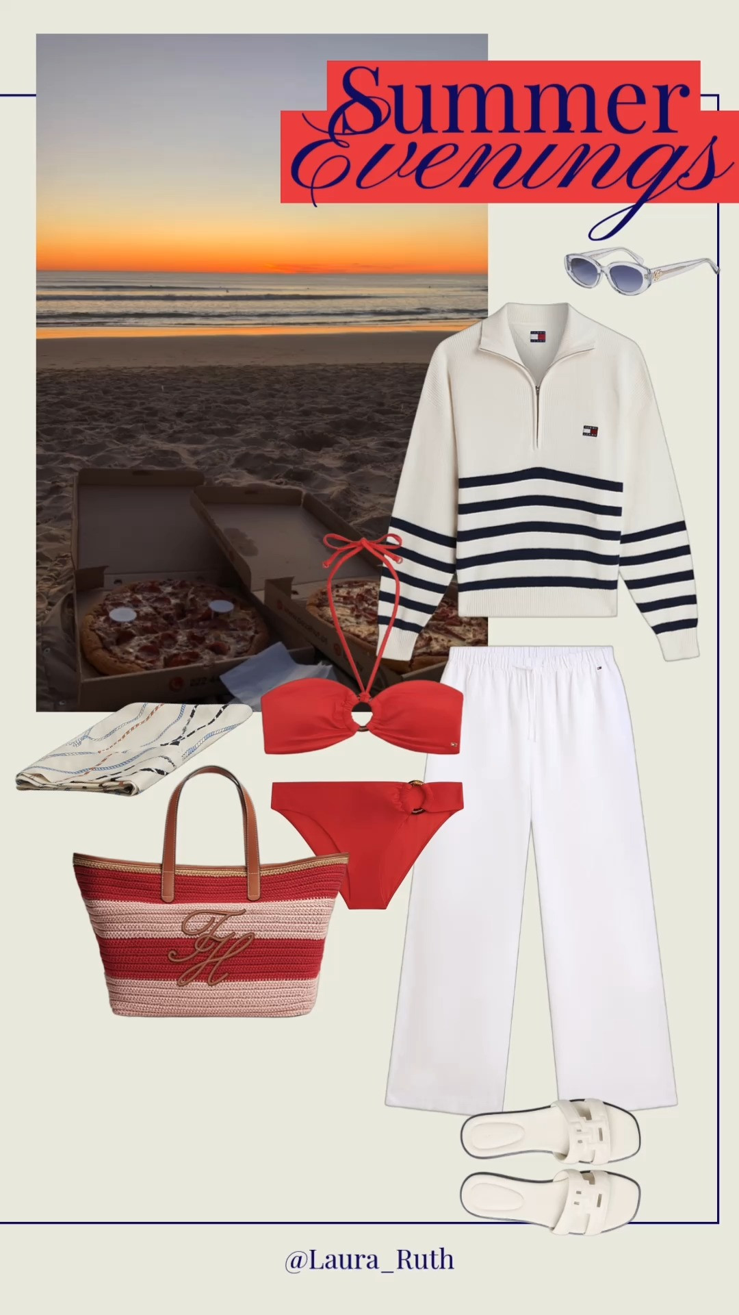 Beach evening essentials 🤍🌊 effortless whites, summer layers, beachside comfort and watching the Summer Sunset with a pizza and rosé in hand. #LTKxTommyHilfiger @tommy

#LTKuk #LTKsummer #LTKtravel