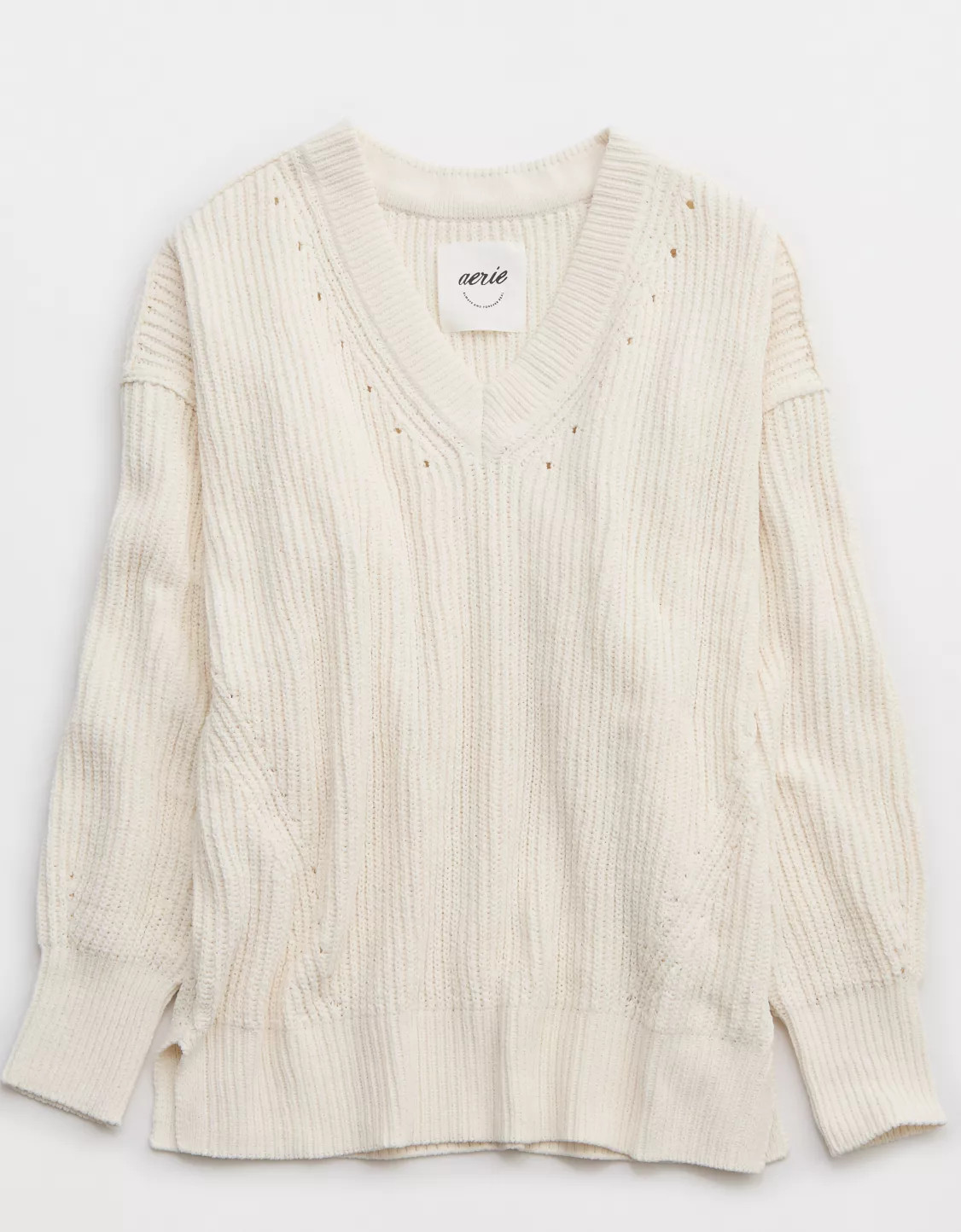 Aerie Beyond Chenille V-Neck Sweater | Aerie