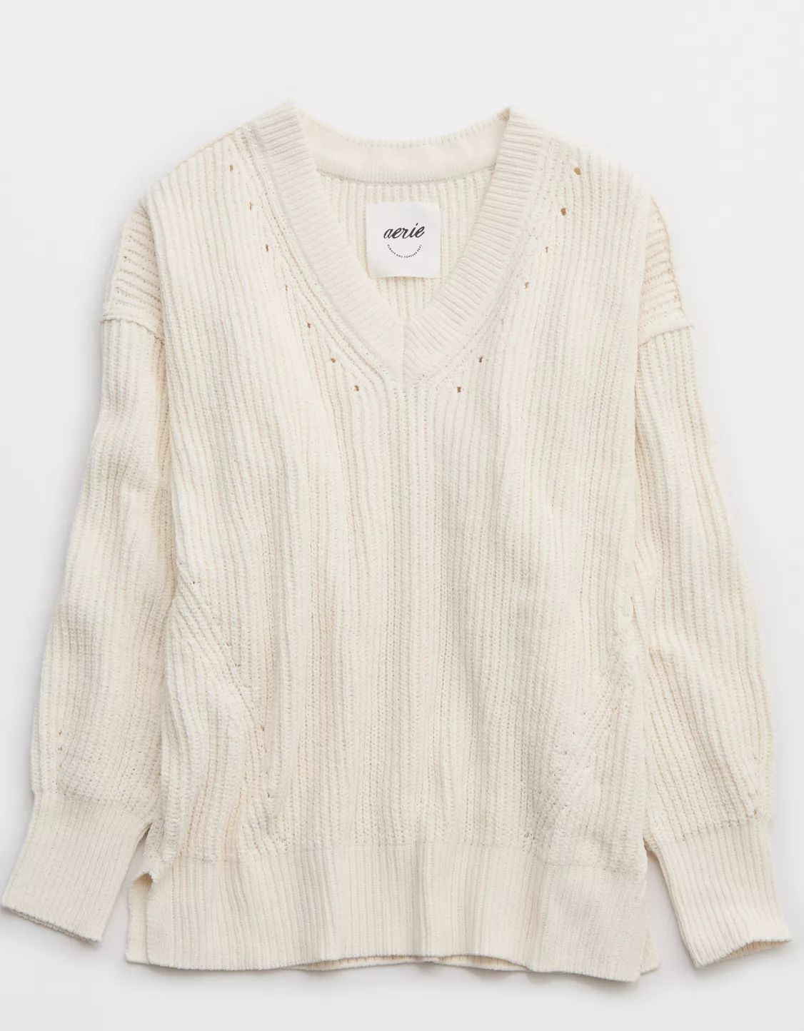 Aerie Beyond Chenille V-Neck Sweater | Aerie