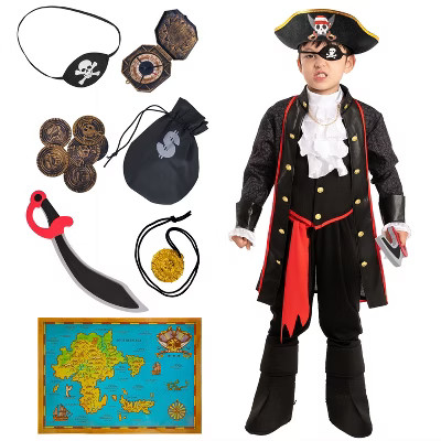 Joyfy Halloween Pirate Costume for Kids, Boy Captain Pirate Costume for Trick or Treat Themed Party - S | Target
