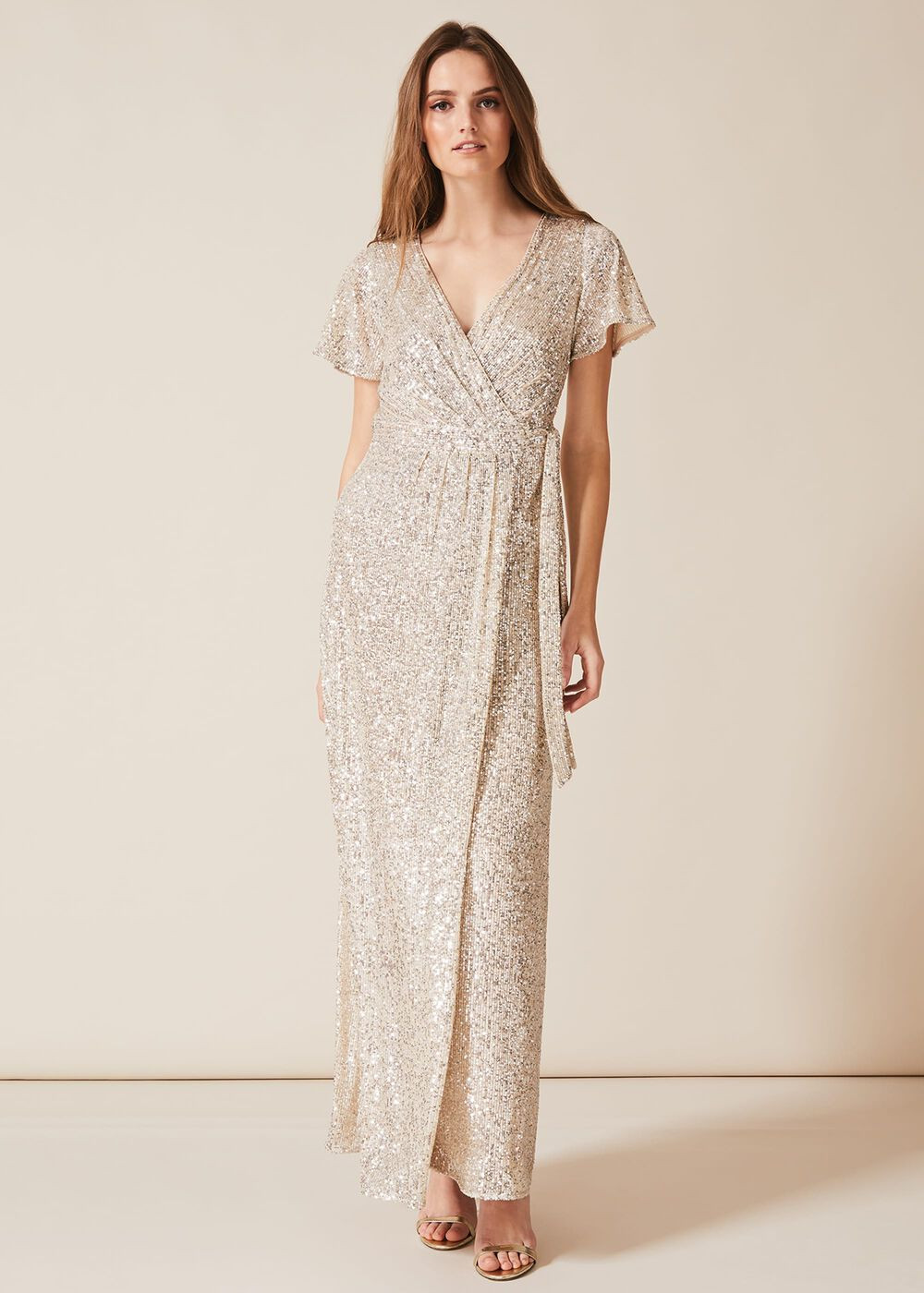 Amily Sequin Wrap Dress | Phase Eight ROW | | Phase Eight