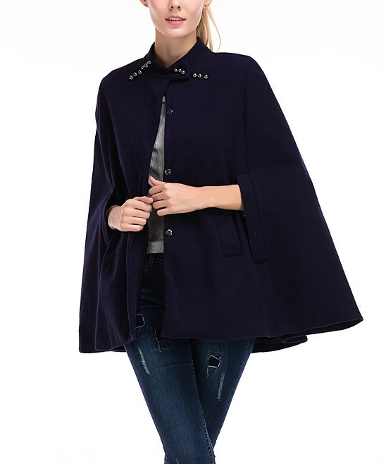 Skoonheid Women's Outerwear Capes Black - Black Cape Jacket - Women | Zulily
