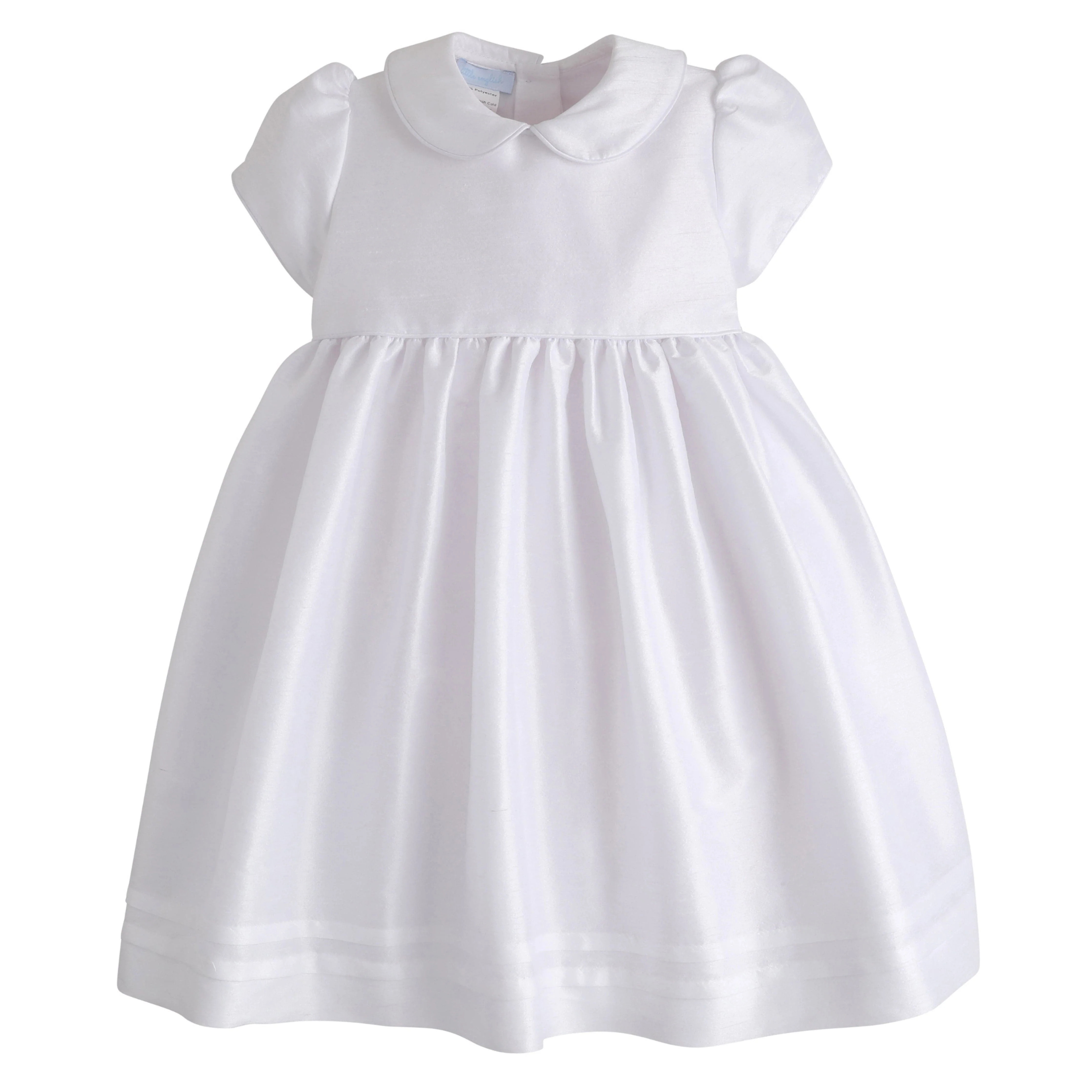 Girl's White Peter Pan Collar Formal Dress for Special Occasions | Little English