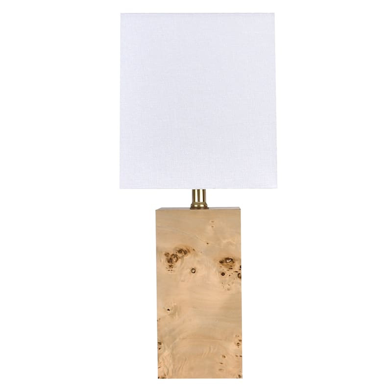 Crosby St. Burl Wood-Finish Resin Lamp, 21" | At Home
