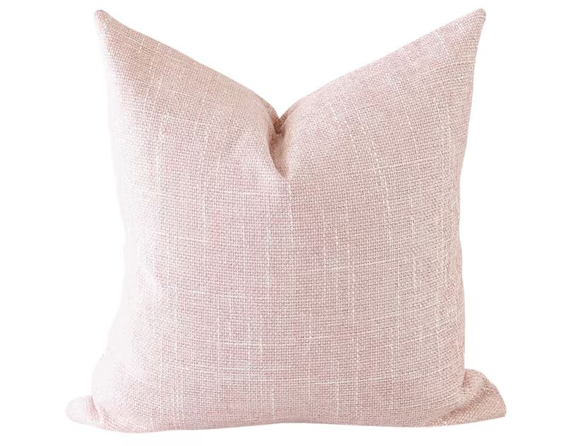 Pink Pillow Cover, Blush Pillow Cover, Laurel and Blush, Blush Pink Pillow Cover, Light Pink Pill... | Etsy (US)