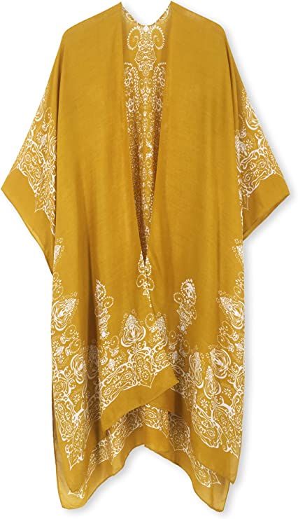 Breezy Lane Women's Beach Coverup Swimsuit Kimono Cardigan with Tie Dye Print | Amazon (US)