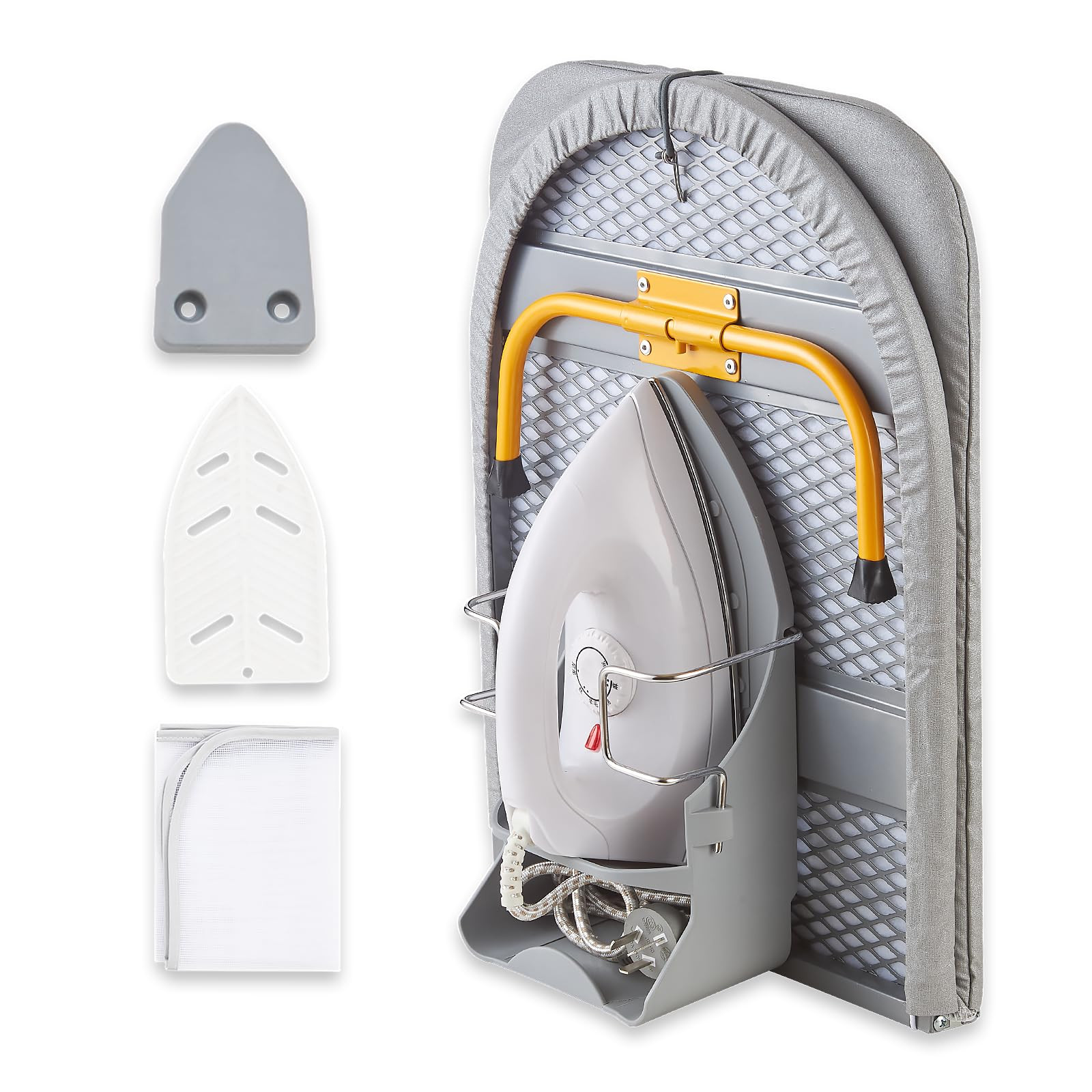 Foldable Ironing Board, 13"x35" Folding Tabletop Small Ironing Board with Iron Holder and Wall Mo... | Amazon (US)