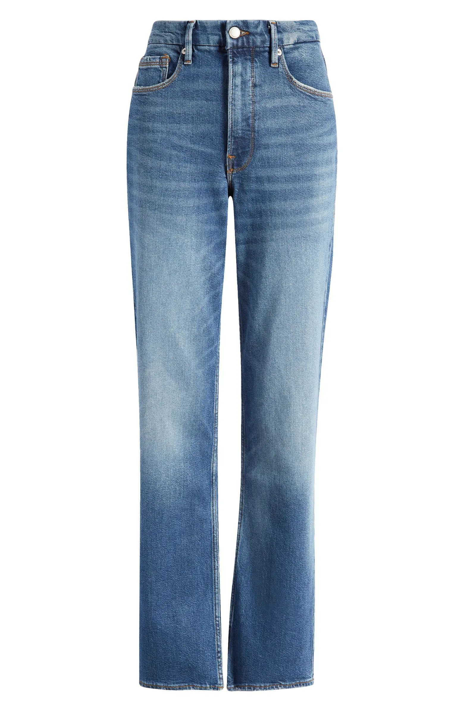 Good American Good Icon High Waist Straight Leg Jeans | Nordstrom | Nordstrom