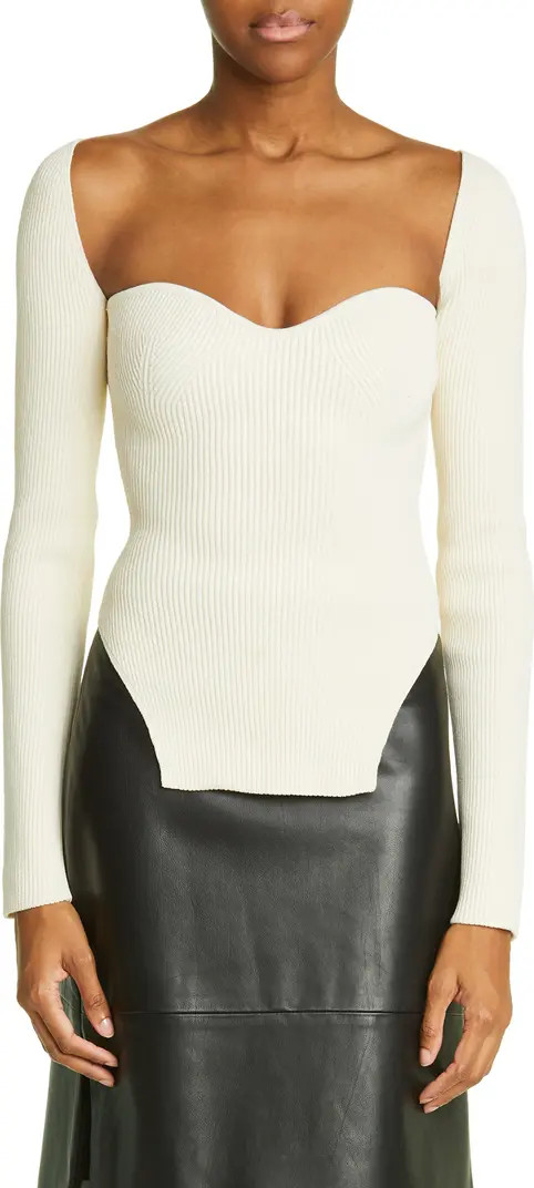 Maddy Ribbed Bustier Sweater | Nordstrom