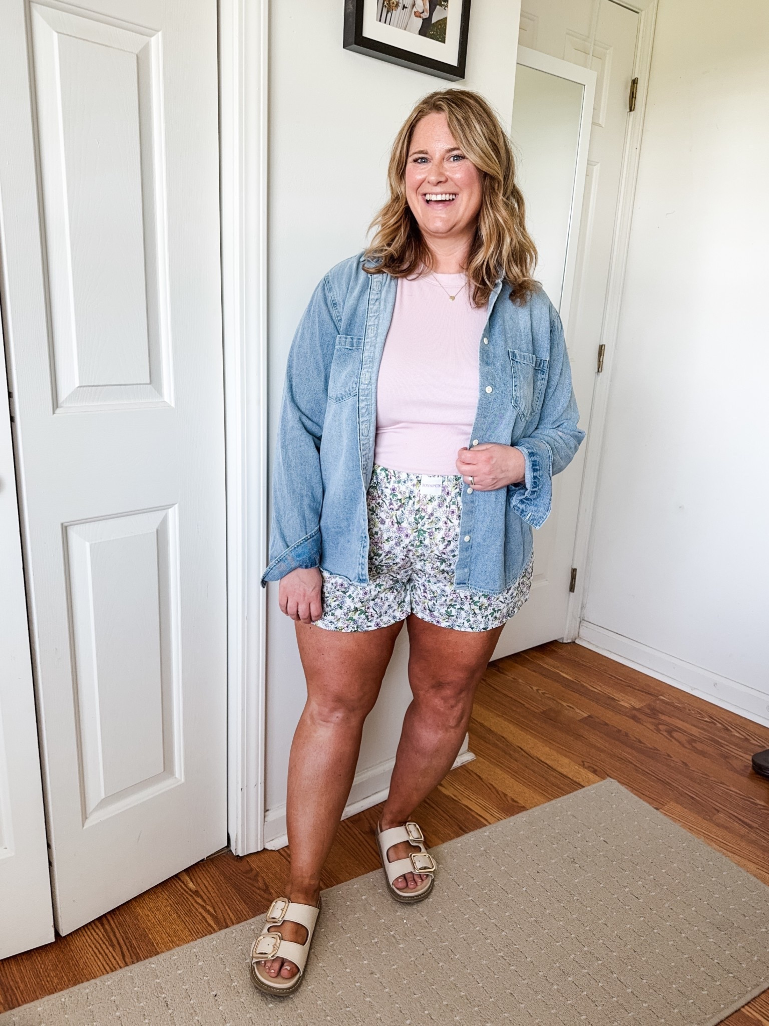 Love these cute floral boxer shorts! Wearing an XL.  The denim shirt and tee are unavailable in these exact colors so I also linked similar.  

#LTKFindsUnder50 #LTKMidsize #LTKSeasonal