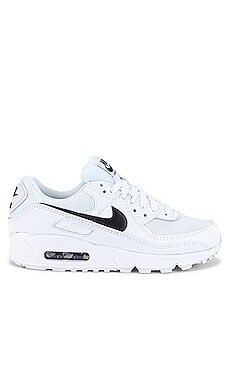 Nike Air Max 90 Sneaker in White & Black from Revolve.com | Revolve Clothing (Global)