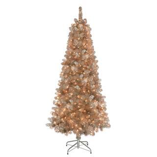 6.5ft. Pre-Lit Tinsel Artificial Christmas Tree, Clear Lights | Michaels Stores