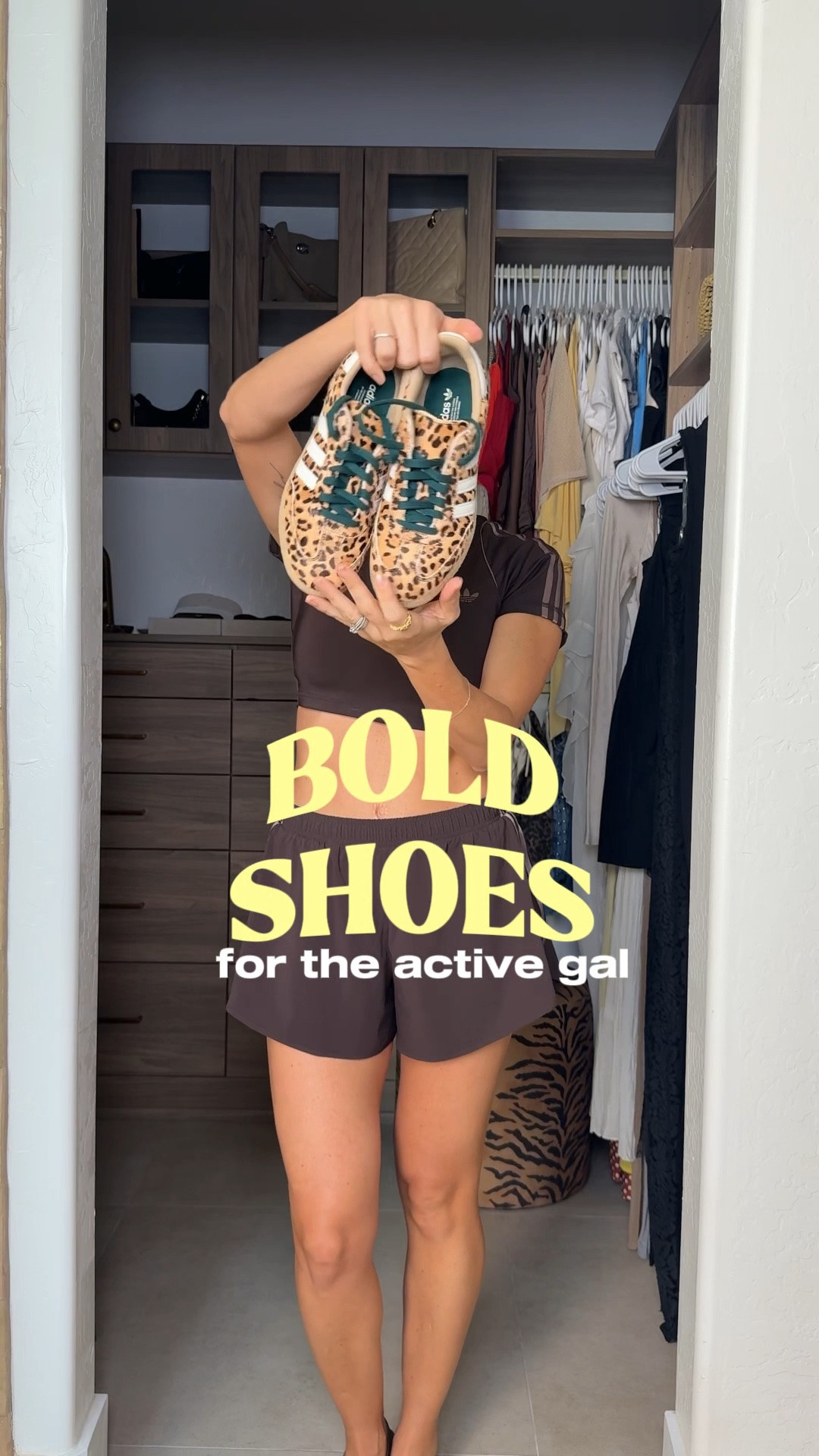 Today’s OOTD in @adidas! Love this coffee brown color 
Jacket size XS 
Top size small
Shorts size small
Adidas samba 
Cheetah print

#LTKootd #LTKActive #LTKSeasonal