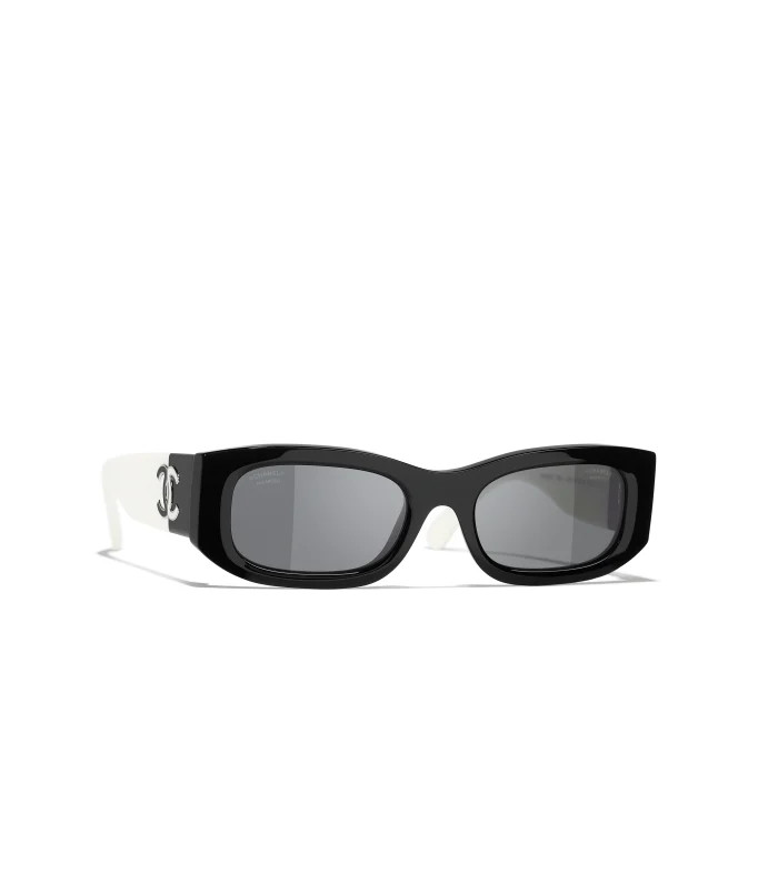CHANEL Sunglasses: Rectangle Sunglasses, acetate — Fashion | CHANEL | Chanel, Inc. (US)