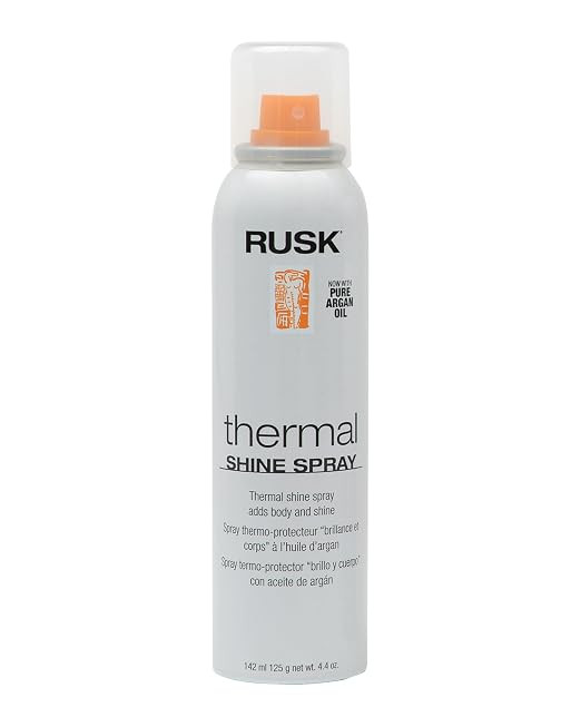 RUSK Thermal Shine Spray, Pure Argan Oil, Eliminates Frizz and Maintains Shine, Sleek and Smooth ... | Amazon (US)