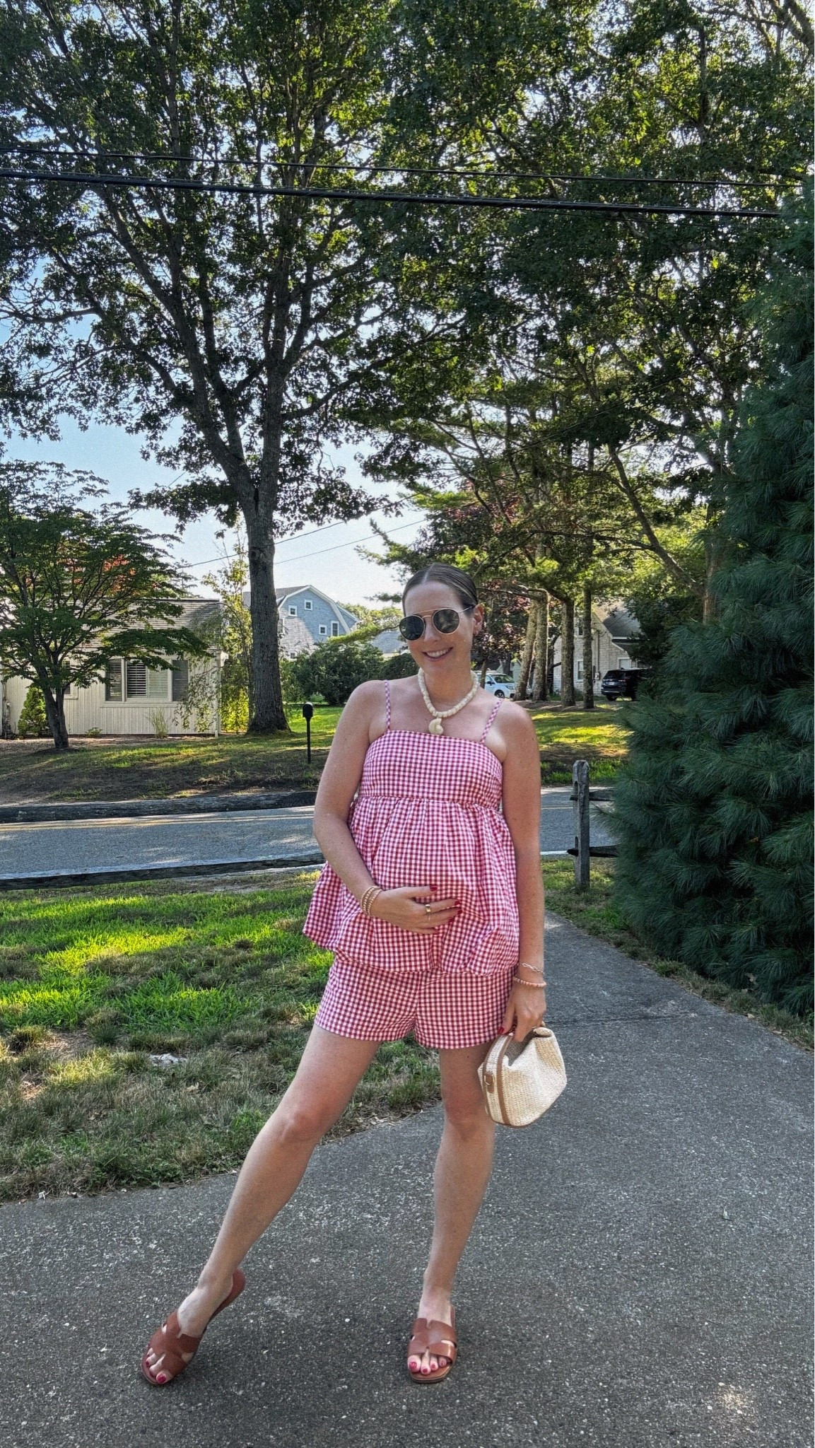 The cutest maternity shorts and cami set from Amazon! So comfortable, the shorts give plenty of room for the bump with an elastic waistband, and high waisted. The bubble top gives the perfect flow and makes this maternity outfit look polished and adorable, not frumpy at all! Comes in a handful of gingham colorways, and can easily be worn for pregnancy and beyond!

#LTKBump #LTKootd #LTKgrwm