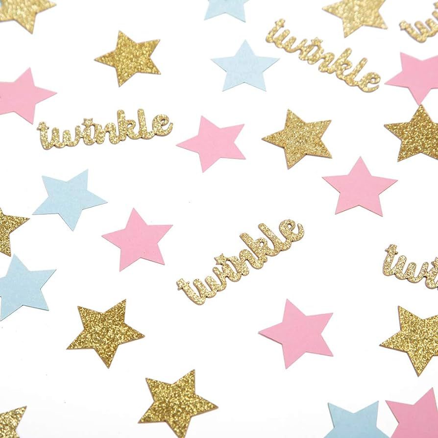 Twinkle Star Glitter Paper Confetti for Baby Shower Gender Reveal Party Decorations Baby Birthday... | Amazon (US)