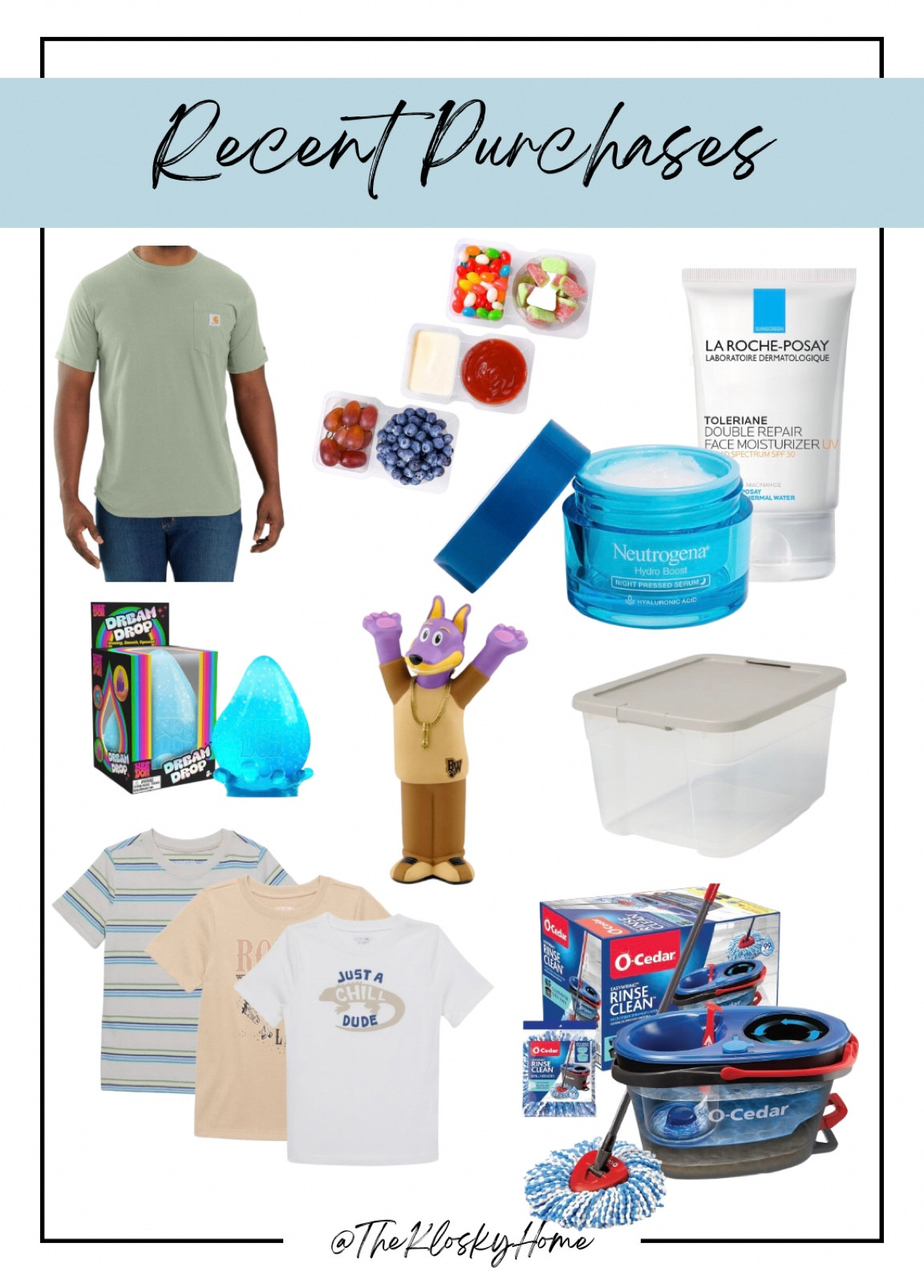 My most recent purchase! Totally random things from clothing, cleaning, toys, etc! 

Men’s clothing, toddler clothing, kitchen storage, snack storage, organization, skin care, moisturizer, cleaning, toys 

#LTKHome #LTKMens #LTKFamily