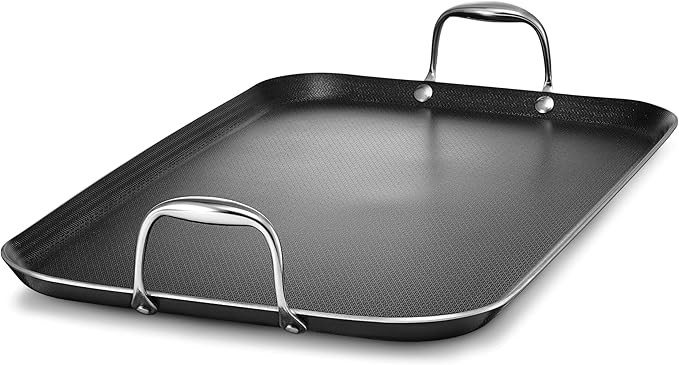 HexClad Hybrid Nonstick Double Burner Griddle, Stay-Cool Handles, Dishwasher-Friendly, Oven-Safe ... | Amazon (US)