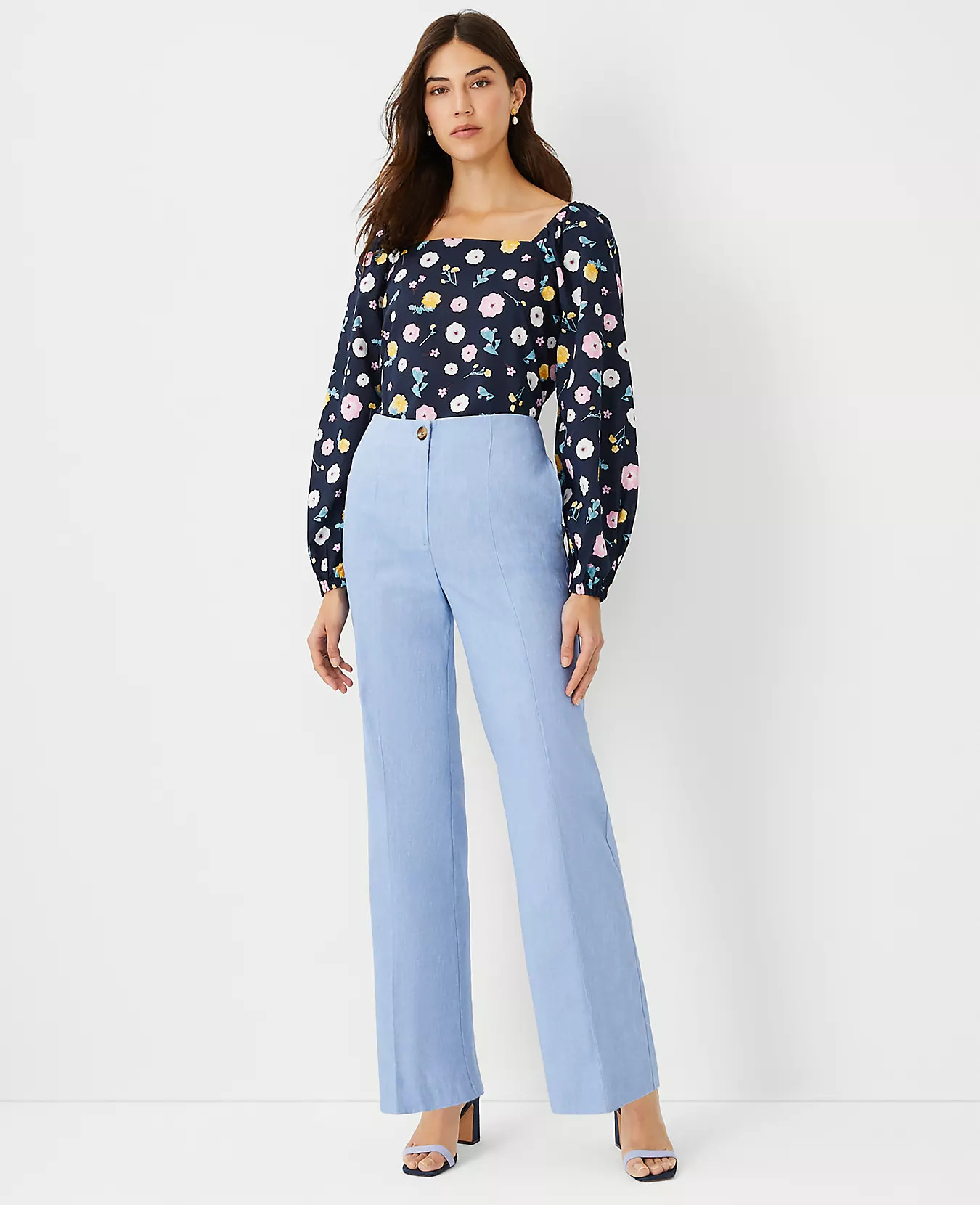 The Seamed Pant in Linen Blend | Ann Taylor | Ann Taylor (US)