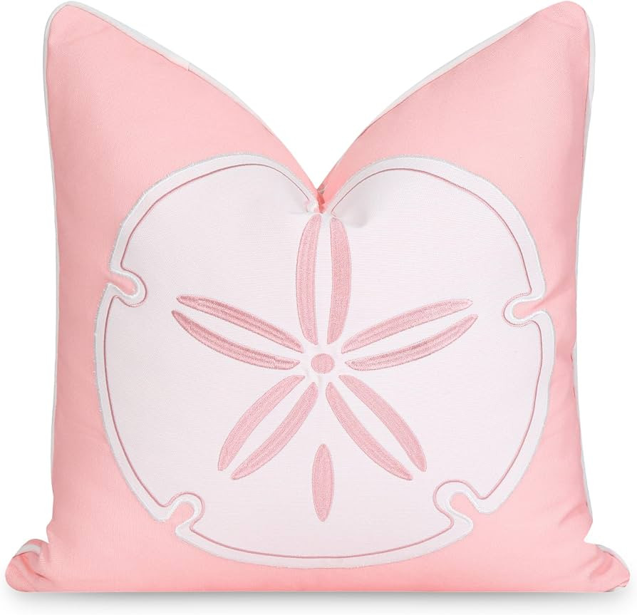 Hofdeco Premium Coastal Patio Indoor Outdoor Throw Pillow Cover Only, 20"x20" Water Repellent for... | Amazon (US)