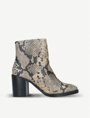 Tenley snakeskin-embossed leather ankle boots | Selfridges
