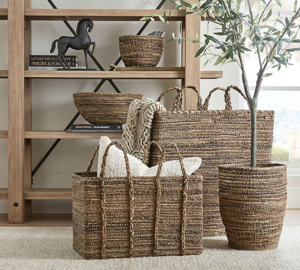 Wynne Coil Abaca Basket Collection | Pottery Barn (US)