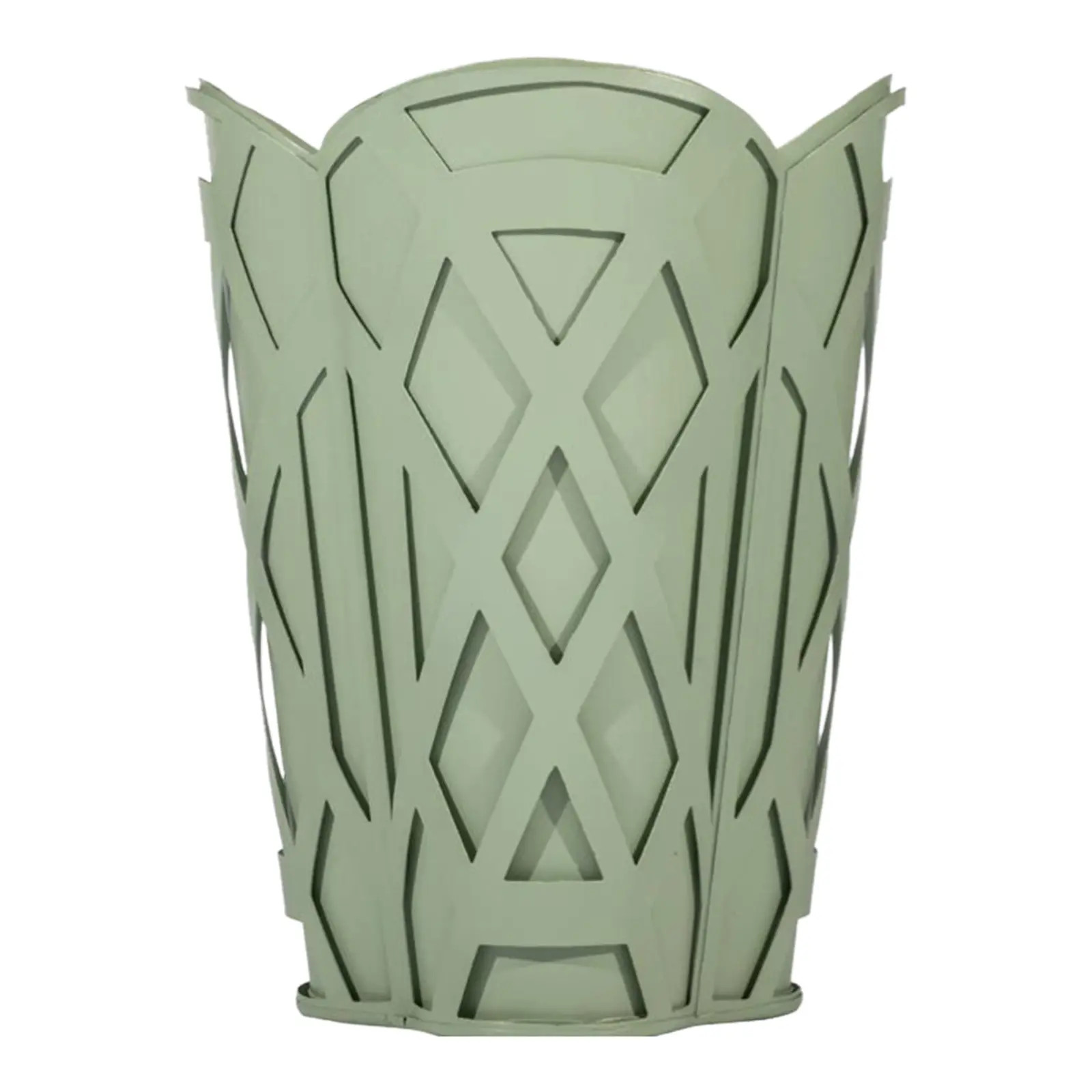 Scalloped Chippendale Wastebasket, Celadon | Chairish