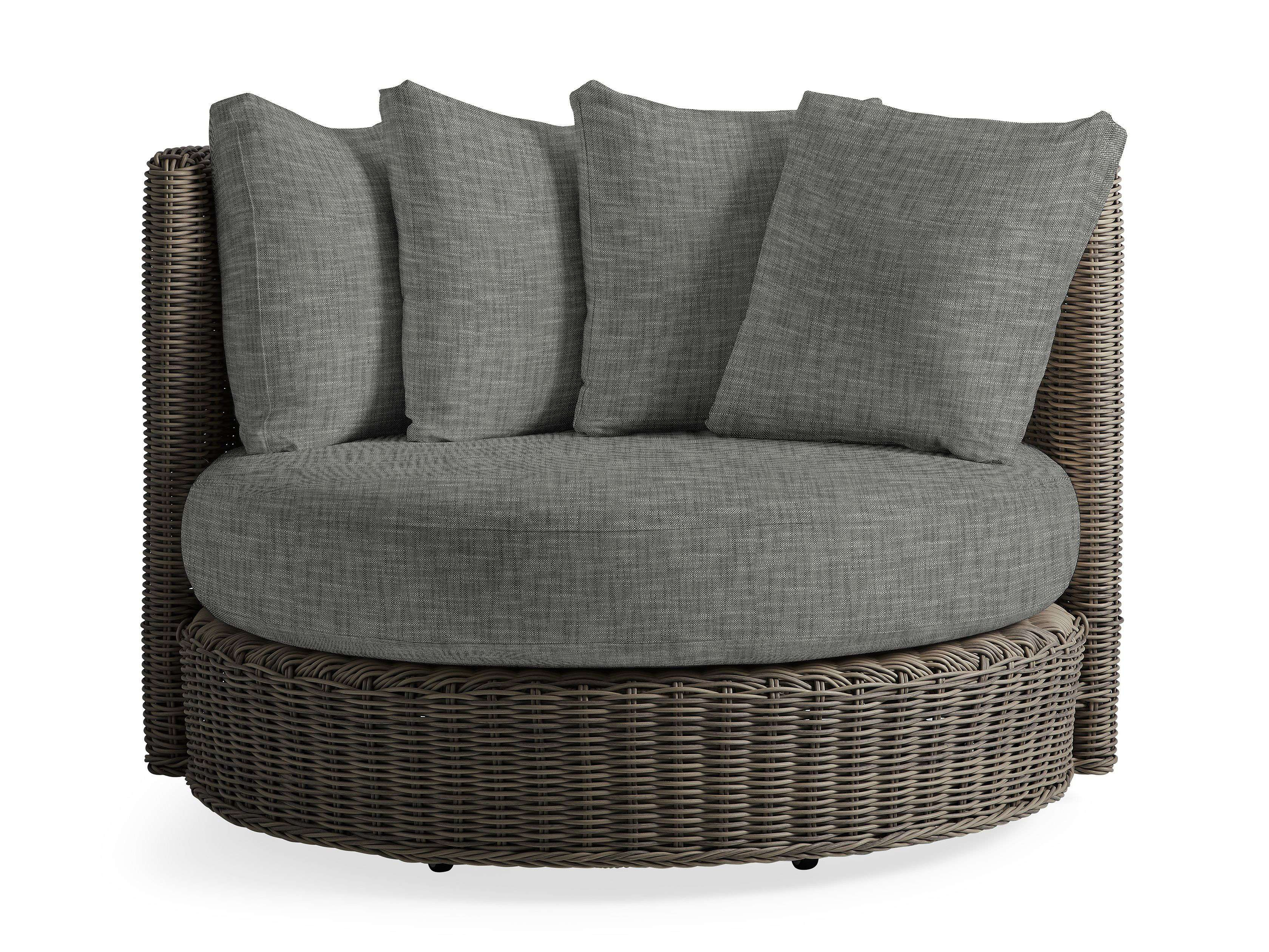 Wyatt Outdoor Swivel Daybed in Dry Bark | Arhaus