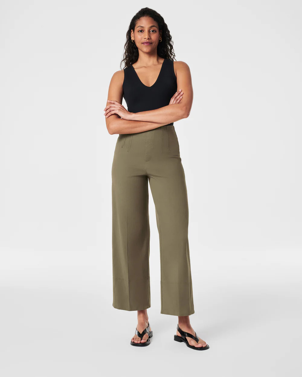 SPANX® Stretch Twill Cropped Wide Leg Pant | Spanx