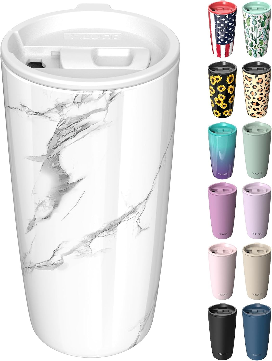 TILUCK 20 oz Insulated Coffee Tumbler with BPA-Free Lid | Amazon (US)