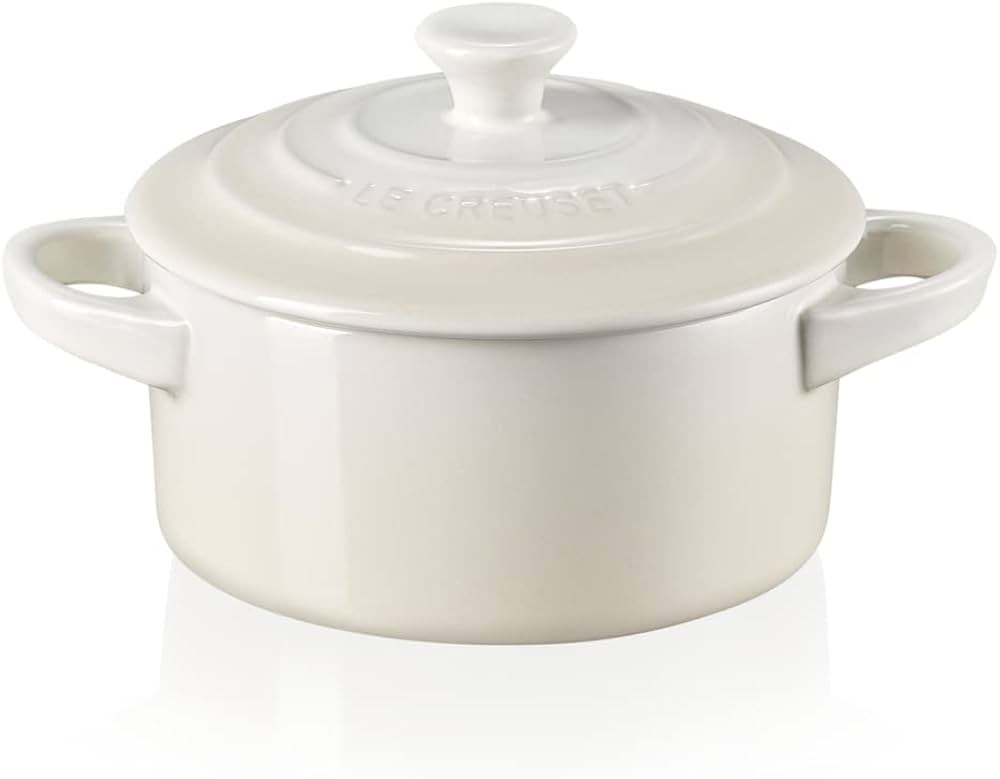 Le Creuset Stoneware Mini Round Cocotte, 8 oz., Meringue | Amazon (US)