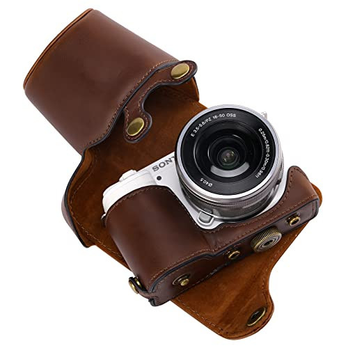 XEVN for Sony ZV-E10 case,for Sony ZV-E10 case,Premium PU Full Body Leather Camera Case Bag for Sony Alpha ZV-E10 Fit 16-50mm Lens with Camera Shoulder Strap | Amazon (US)