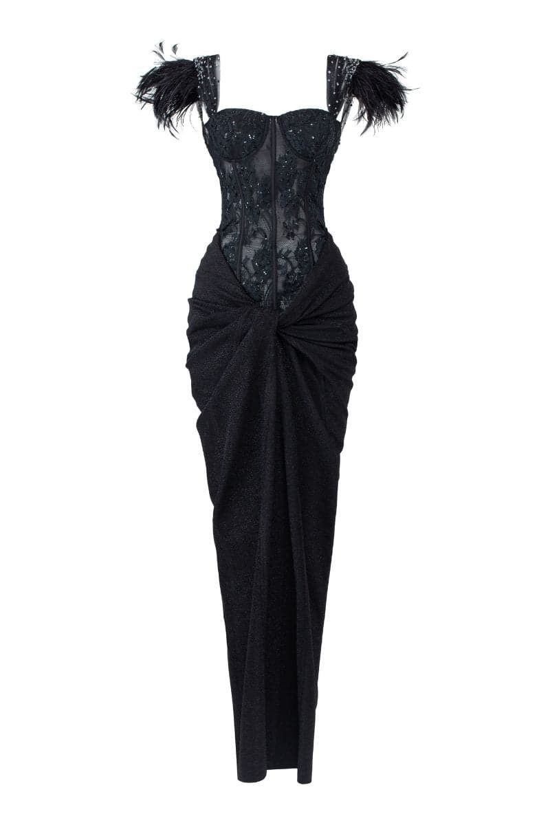 IZZY LACE CORSET MAXI DRESS | 21Six | CULT MIA | CULT MIA UK LTD