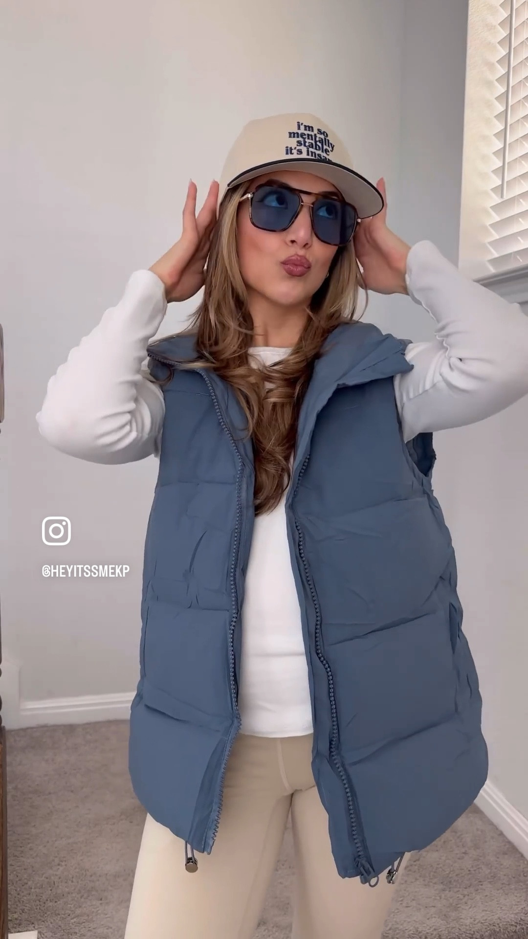 Casual outfits are my go to for winter and I love how this vest and accessories can easily dress up a flare leggings outfit 💙 wearing a size small in the top + leggings and an XS in the vest! 

#LTKstyletip #LTKMostLoved #LTKfindsunder50